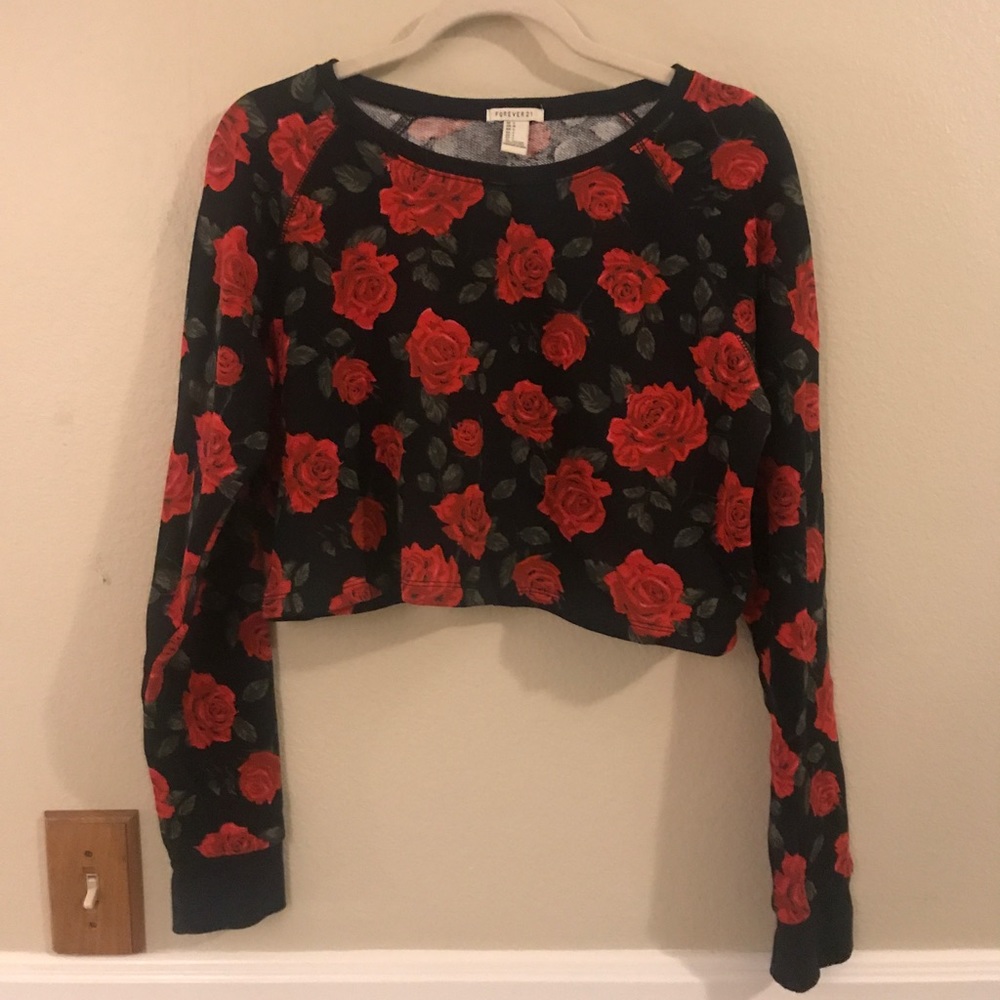 Forever 21 Rose Sweatshirt